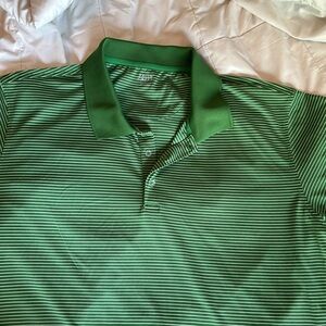 Falls Creek XXL polo golf shirt green striped